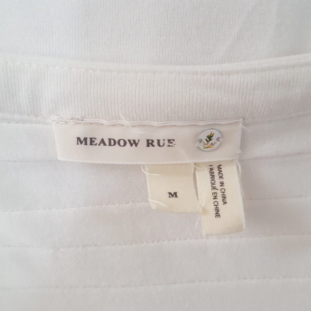 Anthropologie Meadow Rue top White Sz M - Picture 7 of 8